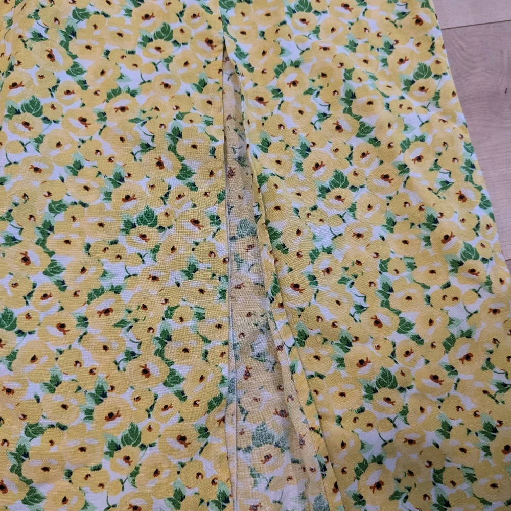 LOFT Floral Side Slit Midi Skirt - Picture 6 of 8